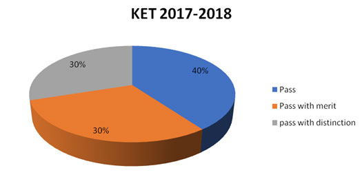 Результаты Кембриджских экзаменов KET и PET 2010-2018 уч. год